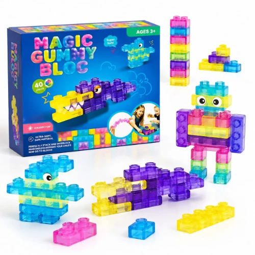 Magic Gummy Bloc – Bloques Sensoriales Flexibles - Imagen 2