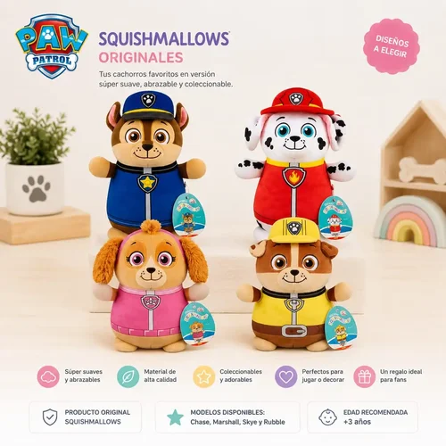 Squishmallows Originales Paw Patrol